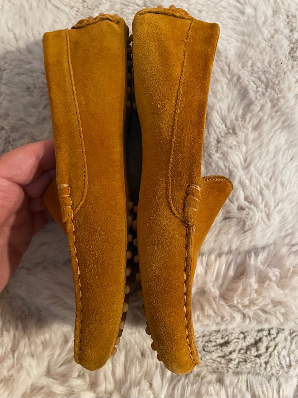 M. Gemi The Felize Suede Driving Shoes Sunflower Yellow 39.5 - Picture 4 of 9